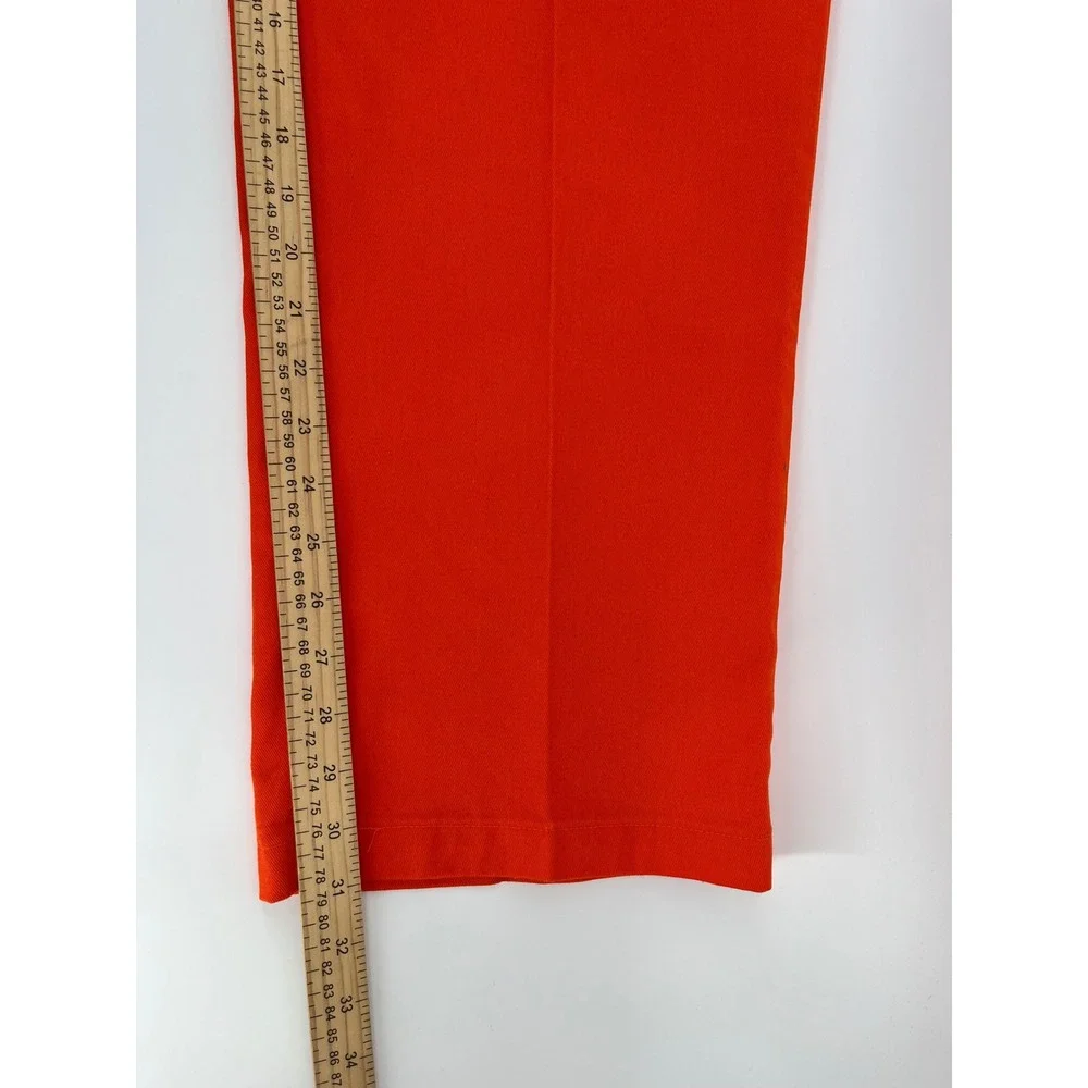Dickies 874 Work Pants Mens W46 L32 Orange Straight Leg Twill Made in USA